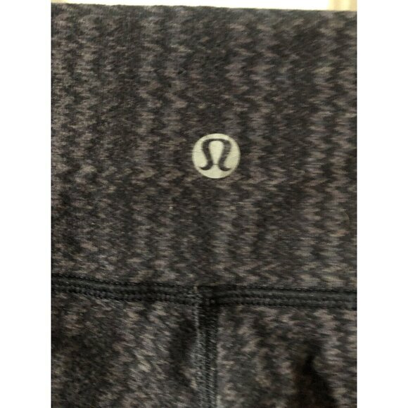 Women's Lululemon Wunder Under Ziggy Wee September Black / Gray Crop Leggings - Picture 5 of 11